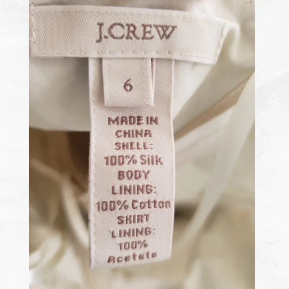 J.Crew Strapless Silk Dress Size 6 - Picture 6 of 7